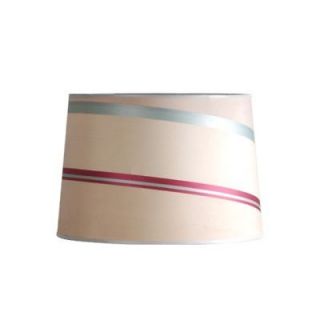 NEW 14 in. Wide Drum Lamp Shade Cream White with Candy Stripe Colors