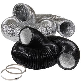 Flexible Ducting Hose +2 Clamp Inline Fan Blower Filter Exhaust Duct