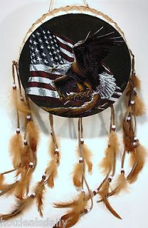 INDIAN DRUM EAGLE DESIGN FEATHERS NATIVE AMERICAN DESIGN WALL