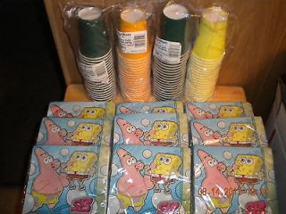 SpongeBob Square Pants Napkins and Drinking Cups
