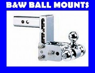 Folding Ball Mount Chrome Tow & Stow Tri Ball 1 7/8 & 2 & 2 5