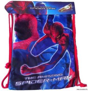 Marvel The Amazing Spiderman Cinch Sack Drawstring Bag ~ NEW