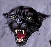 Panther Shirt Black Panther Head Profile Mouth Open Animals Tee