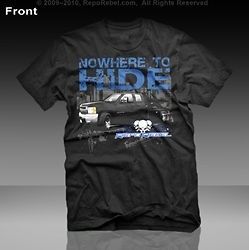 Repo Rebel Black Tow Truck Shirt  Nowhere to Hide