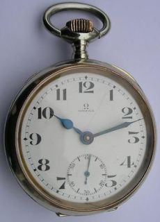 EXTREMELY LARGE diameter69mm. VINTAGE OMEGA 8 DAYS POCKET WATCH SWISS