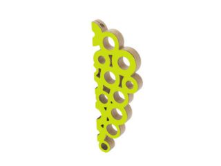 Preset Time Lime Green Wooden Finished Bunch of Grapes Wine Bottle