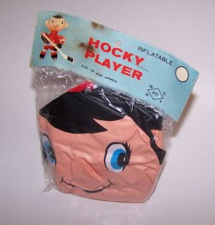 Hockey Player INFLATABLE 16 Games Vintage MIP Taiwan
