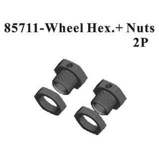 Wheel hex with Nuts 2 Pcs Redcat Racing 85711 Avalanche Hurricane