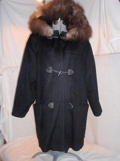 Jonathan Michael Ladies Winter Coat w/ Fur Trimmed Hood sz Large