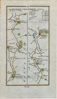 1783 Map Ireland Co Mayo Dunmore Clare/Claremor ris Hollymount