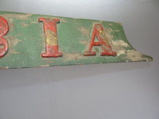 antique wooden signs in Advertising