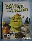 SHREK THE THIRD PC DVD ROM Rated E for Everyone 10+ NEVER USED