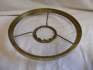 BRASS OIL LAMP SHADE RING HOLDER  10 BY 2 3/4 CENTRE HOLE