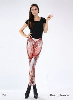 1Pcs Sexy Ladys Muscle Printing Leggings Elasticity Fashion Pants DCI