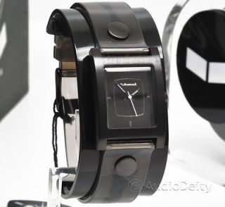 New $70 Vestal Electra Ladies Black Watch & Bracelet Set, Silicone