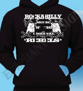 Rockabilly Inspired Rock And Roll Hoodie Hoody T Shirt 50s Fifties