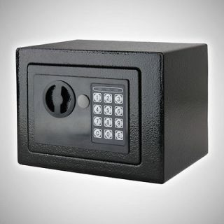 NEW Black Digital Electronic Safe Box Keypad Lock Home Office Hotel