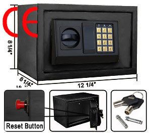 PRO HOME SECURITY ELECTRONIC DIGITAL SAFE BOX GUN WATCH/COINS/JE WELRY