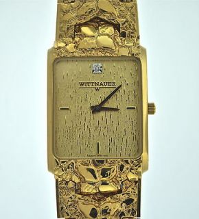 GOLD PLATED NUGGET STYLE WITTNAUER WATCH # MZ8210 (83.20 GRAMS