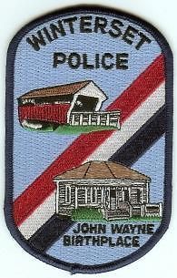 Newly listed WINTERSET IOWA POLICE PATCH JOHN WAYNE BIRTHPLACE