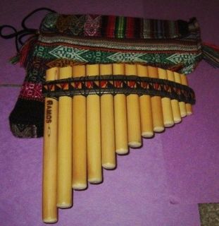 PROFESSIONAL SMALL ANTARA ANDEAN PAN FLUTE 13 PIPES  CASE INCLUDED
