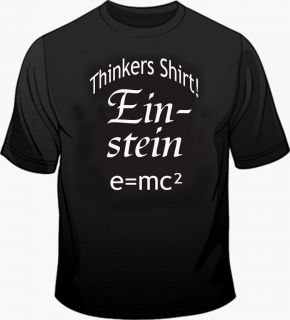 Einstein, Thinkers Black T Shirt , E MC/2, M   4X