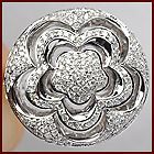 White Gold 1.02 ct SI H Diamond Womens Flower Signet Ring Certified
