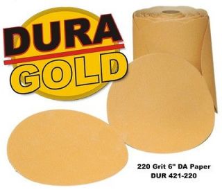 220 Grit DURA GOLD 6 PSA Auto Refinish Sandpaper Discs