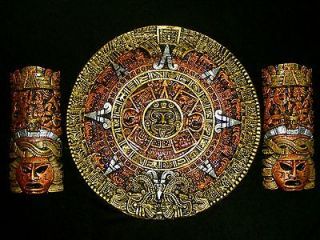Large 17 Aztec Stone Calendar Mayan Sun Plaque Wall Mexico Mexican