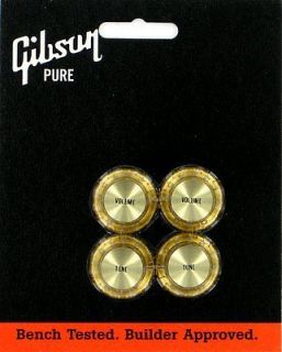 Gibson Top Hat Guitar Knobs Gold with Gold Metal Insert