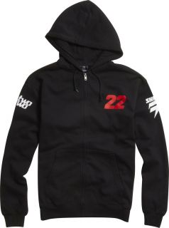 MX Chad Reed Two Two Motorsport Hoody Black Hooded Zip Up No Sponsors