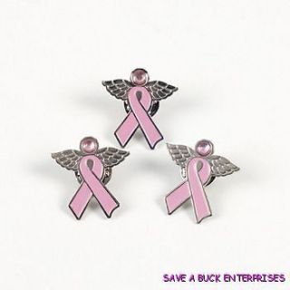 DOZEN   Breast Cancer Awareness Angel pins