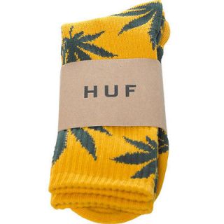NEW in Plastic HUF PLANTLIFE Socks Limited Color Green and Gold