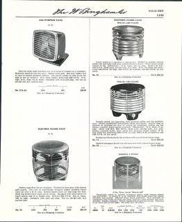 1950   53 AD Robbins & Myers GE General Electric Fans Oscillating