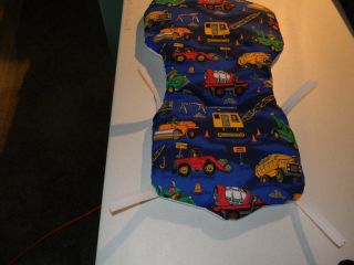 Eddie Bauer HighChair Cover In Dk. Blue With construction Equipment