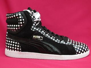 WOMENS GIRLS HIP HOP PUMA FIRST ROUND POLKA LEATHER TRAINERS BOOTS