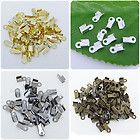 800 Pcs Silver Gold Bronze Plated Double Caps End Crimps beads tips 4