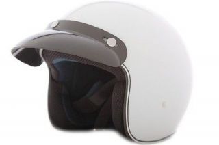 Open Face 3/4 DOT Helmet   Motorcycle Scooter Moped White XS   XXL
