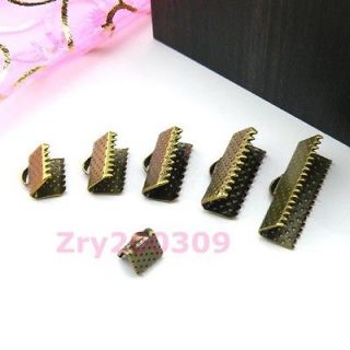 Antiqued Bronze End Cord Crimps Beads Caps 6mm,8mm,10mm,13mm,16mm,20mm