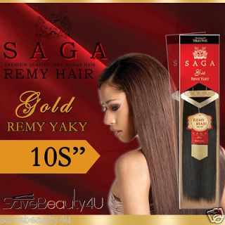 10S Saga Gold Remy Yaky Premium Quality 100% Human Hair Weave Hair