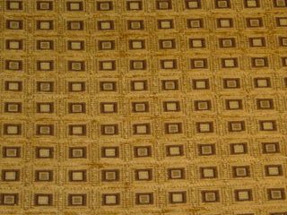 Checkered Flag Gold Brown Black Upholstery Fabric bty
