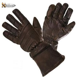 Xelement Driving Motorcycle Retro Brown Leather Gauntlets size L