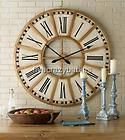Extra Large 31 White GOLD Train Station Wall Clock  Iron