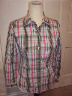 Company by Ellen Tracy* (4P) Chic, Black/Pink, Checked, Button Down