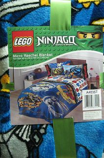 Micro Raschel THROW Blanket Twin Size 62 x 90 LEGO Spinjitzu NEW