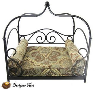 WROUGHT IRON PET BED SOFA VINTAGE FRENCH COUNTRY   SMALL DOG / CAT