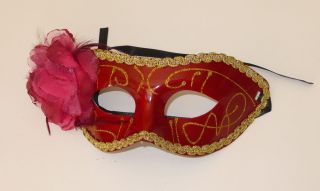 New Feather Venetian Masquerade Costume Dance Ball Prom party Mask Red