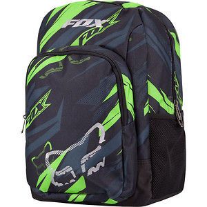 Fox Racing Mens Guys Boys Bionic Shards Backpack School Bag Black