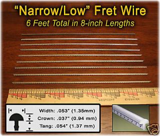 Feet NARROW/LOW Frets/Fret Wire for Mandolin, Ukelele, Banjo & more