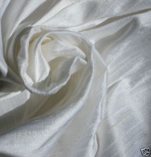 White 100% Dupioni Silk Fabric 44 wide Yardage Wholesale Lot Bolt